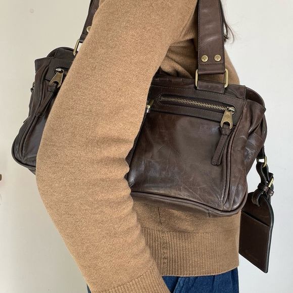 Mulberry brown leather shoulder bag - Picture 6 of 14